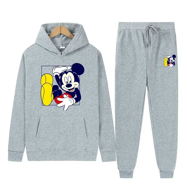 New Disney Mickey Fashion Sports Suit Printed Hoodie