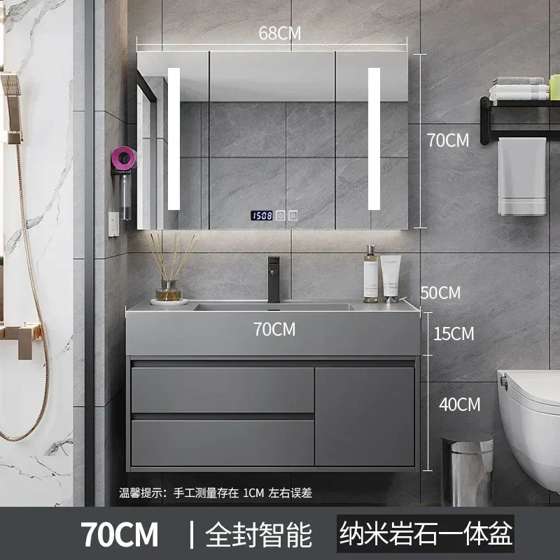 Toilet Vanity Wall Bathroom Cabinets Drawer Wall Washbasin