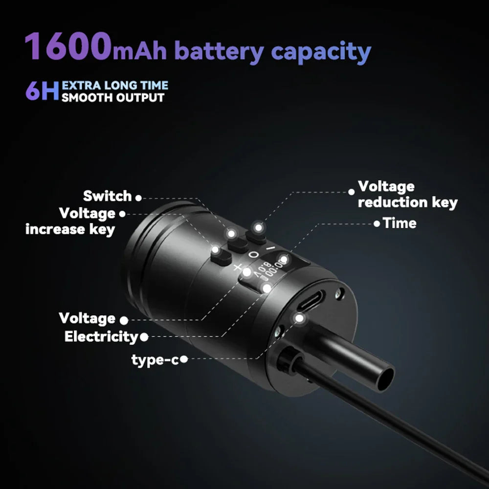 Wireless Tattoo Battery Grip Power 1600mAh RCA Interface