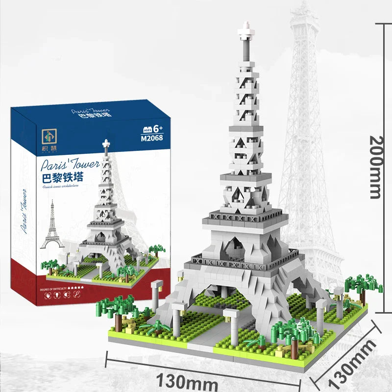 Paris Tower Street View Building Block Mini Diamond