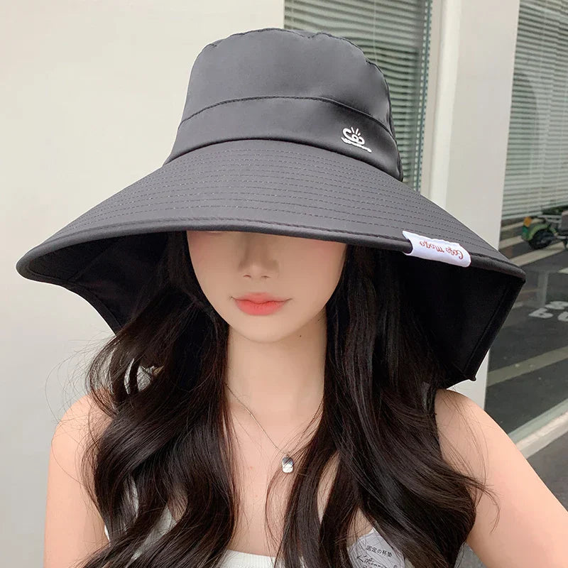 Women Outdoor Fisherman Hat Wide Brim Bucket Hat