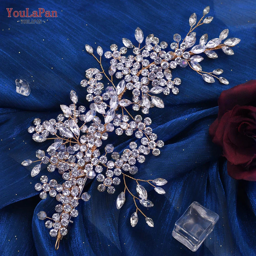TOPQUEEN HP253 Luxury Crystal Wedding Hair Jewelry Bridal