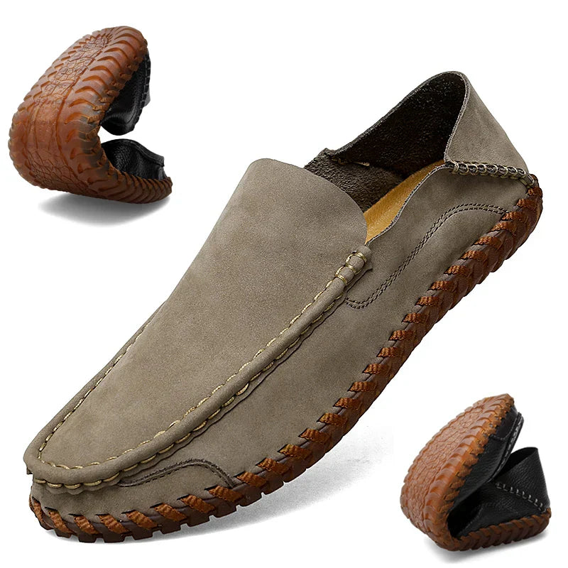 Genuine Leather Men Loafers Cow Leather Casual Shoes