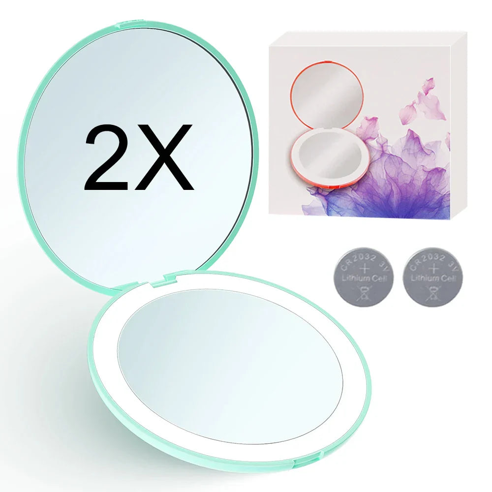 Mini Portable Folding Travel Pocket Makeup Mirror