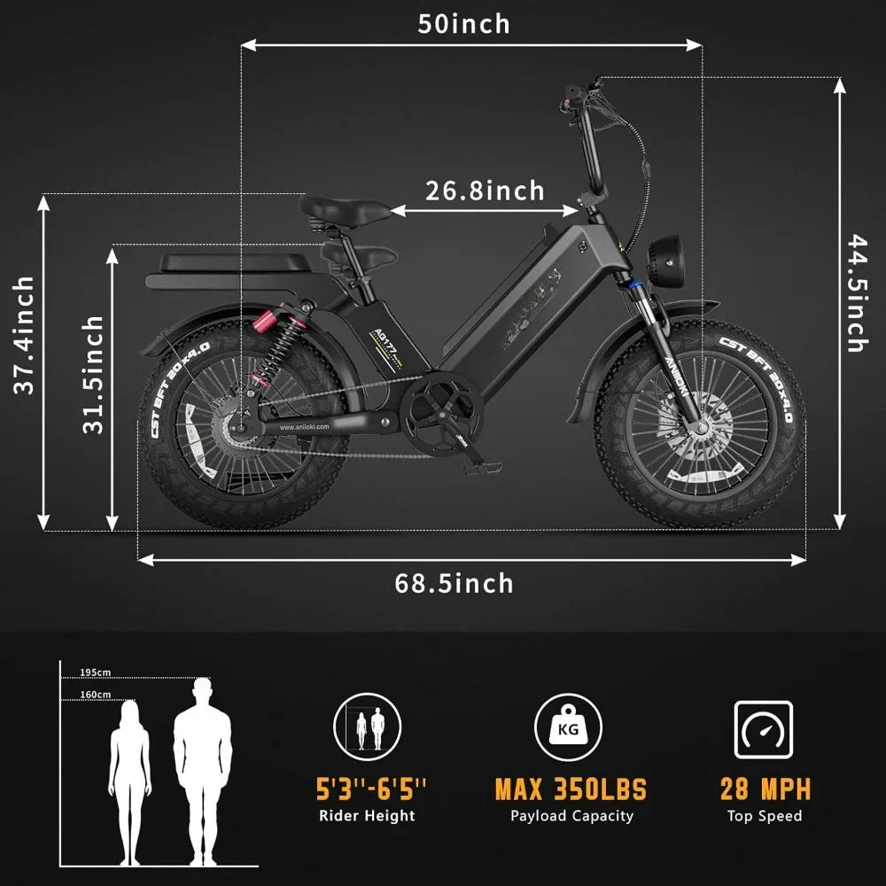 Electric Bike,52V 60Ah Electric Commuting Bike,200Miles Long Range,