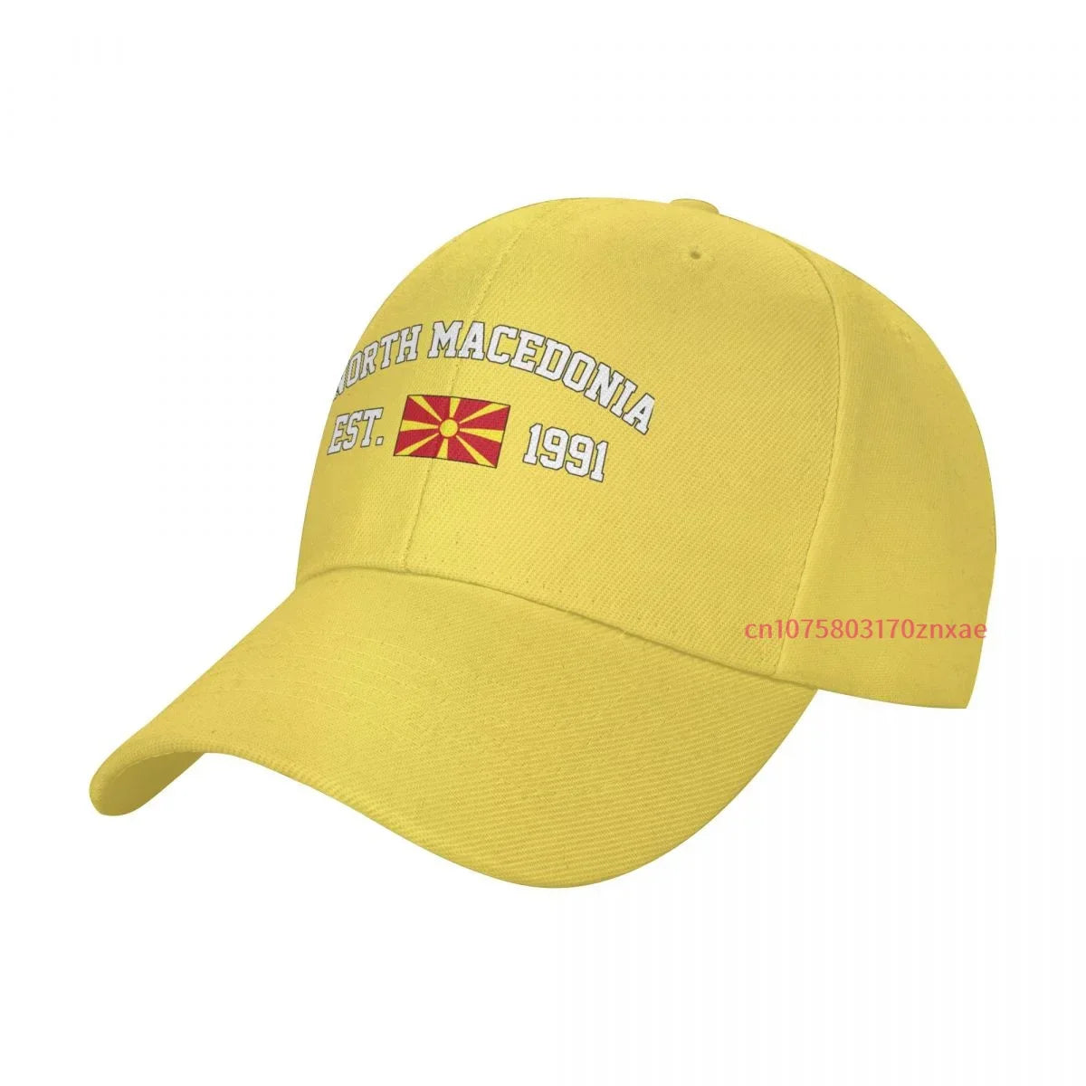 North Macedonia Flag With EST Year Hat Unisex