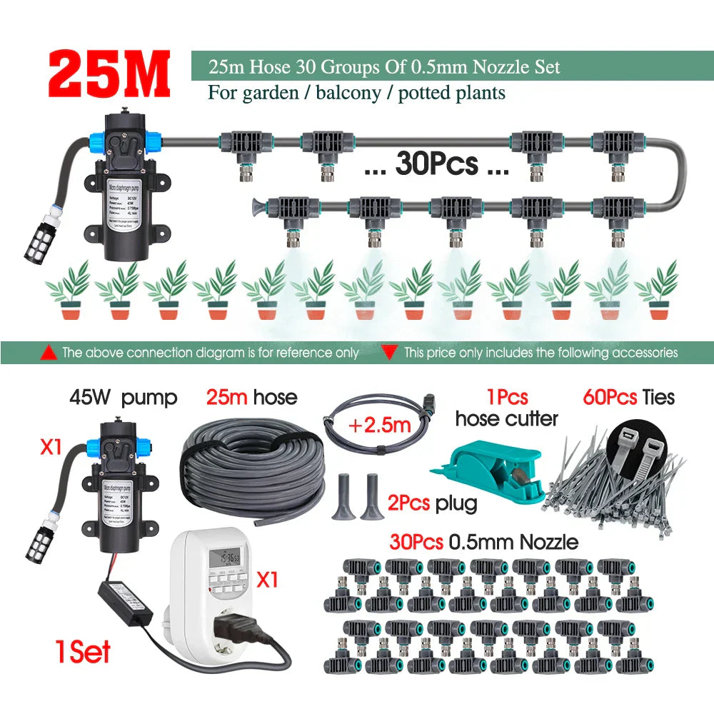 0.5MM Adjustable Spray Nozzle Automatic Irrigation Equipment 45W