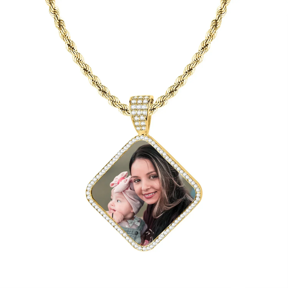 Custom Photo Pendant Necklace Personalized Hip Hop Jewelry