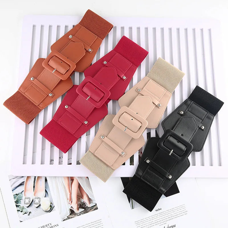 Wide Elastic Corset Belt Ladies Dress Suit Stretch