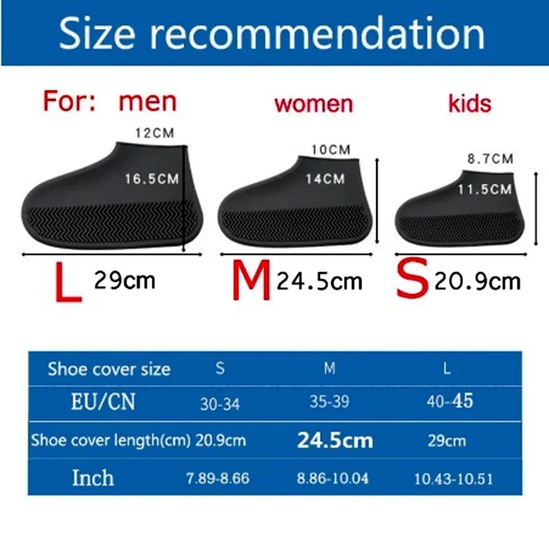 Silicone Shoes Cover Rain Waterproof Men Women Shoes