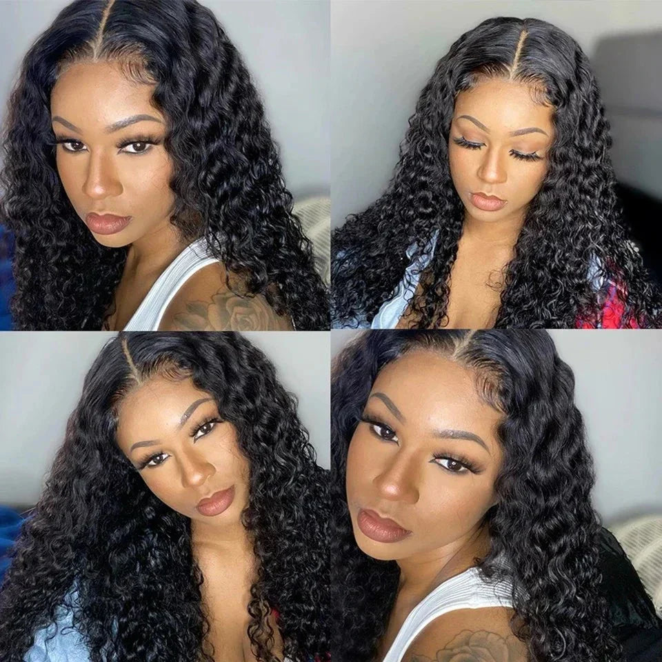 30Inch 4x4 Deep Curly Lace Closure Wig Hd