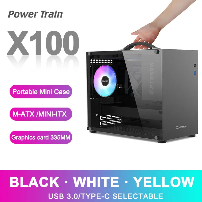Power Train X100 M-ATX Portable Computer Case MINI-ITX