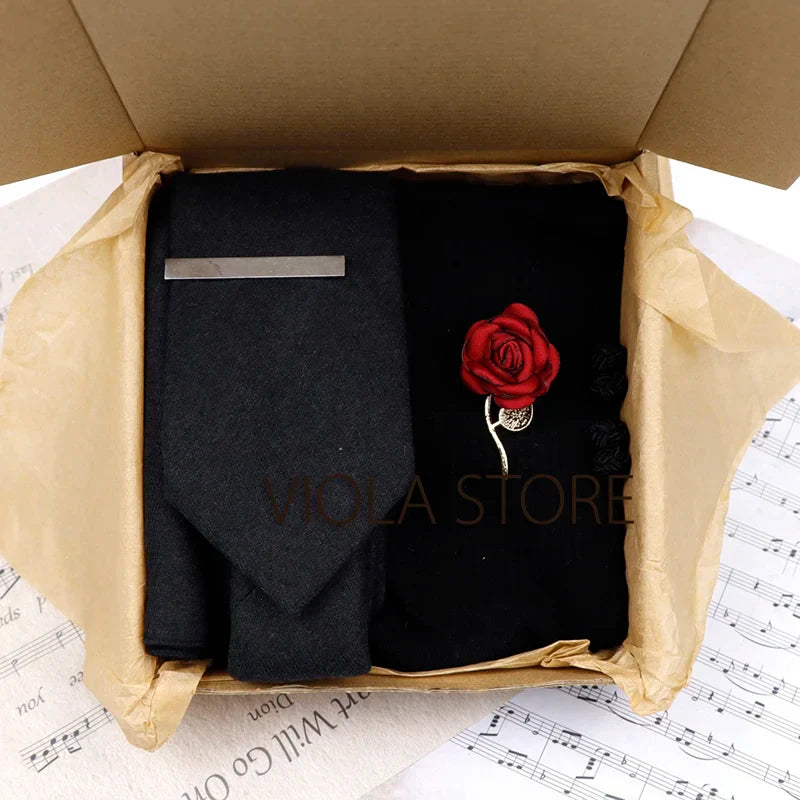 Viola Design 5PCS Gift Box Solid Cotton Sock