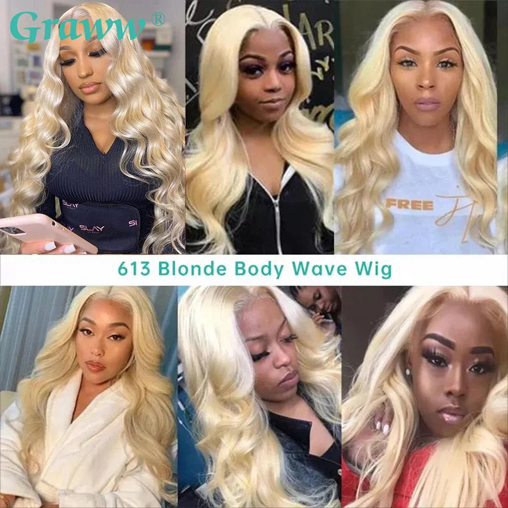 Blonde Body Wave Lace Front Wig HD Transparent