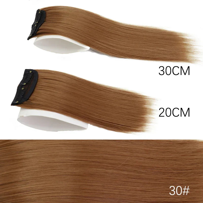 AZQUEEN Synthetic 20cm/30cm Invisible Straight Pads Clip In