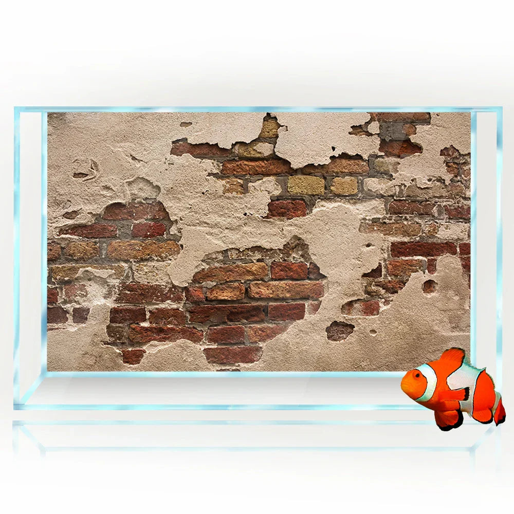 Aquarium Background Sticker Decoration for Fish Tanks, Old