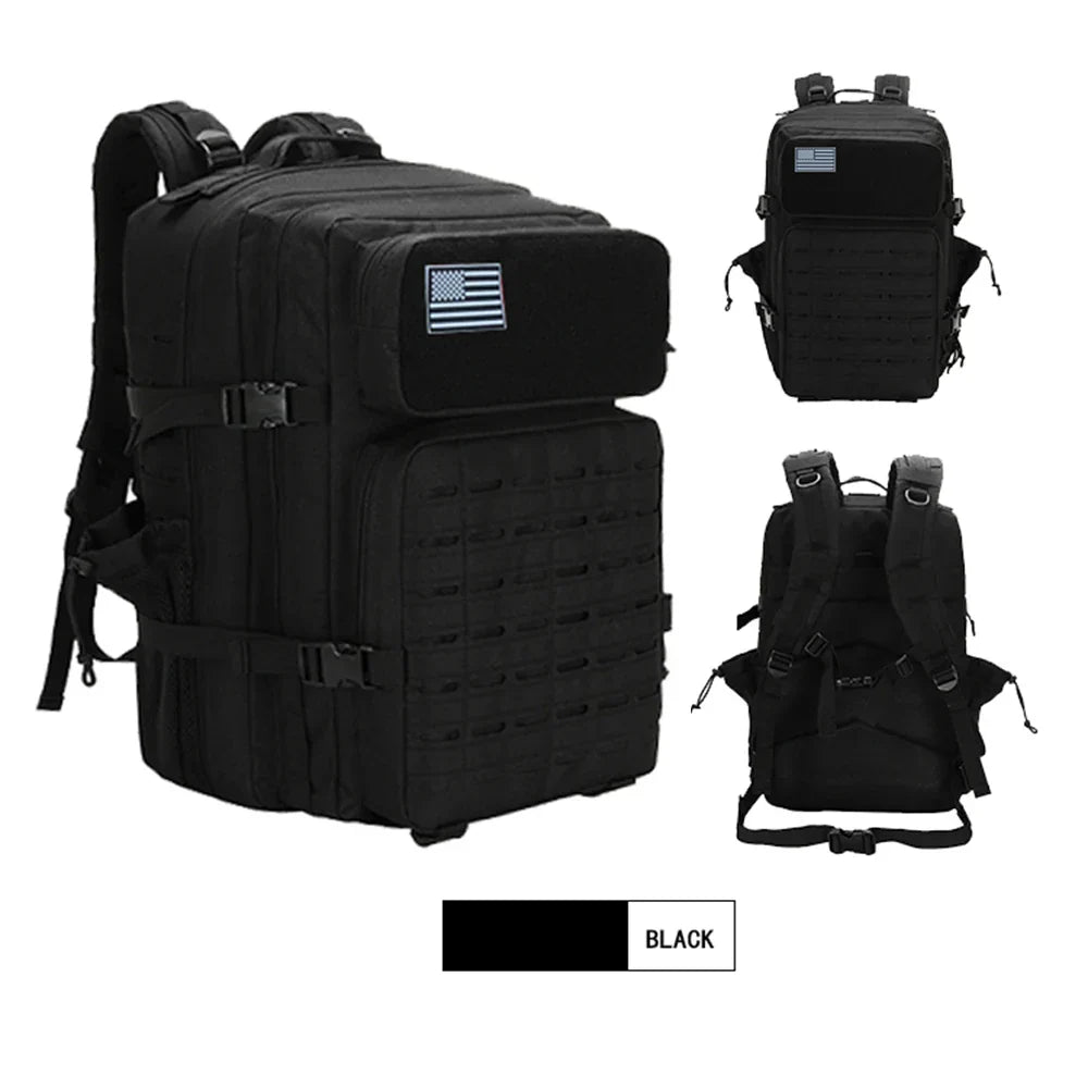 45L Military Tactical Backpack, Large Capacity Outdoor Rucksack