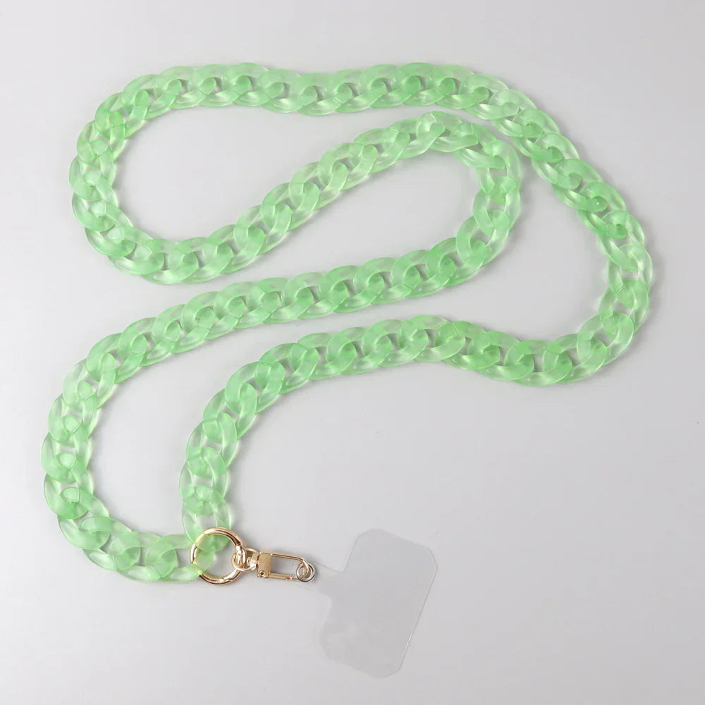 FishSheep 12 Colors Frosted Acrylic Chain Crossbody Phone