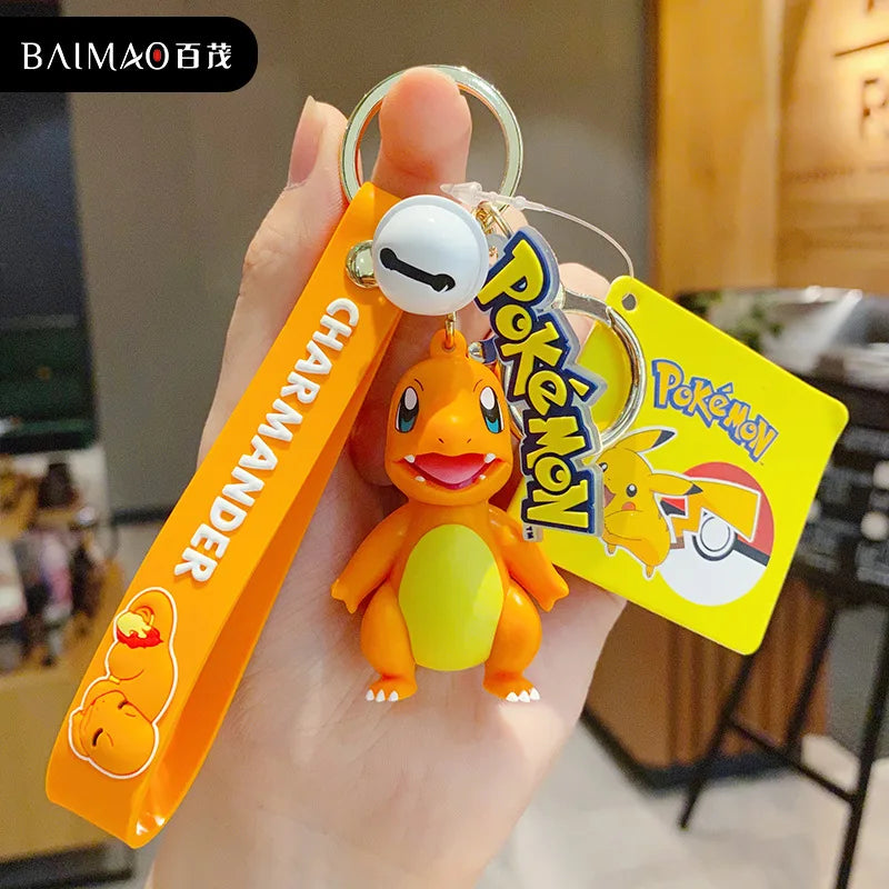Pokemon Keychain Anime Figures Pikachu Cartoon Key Chain