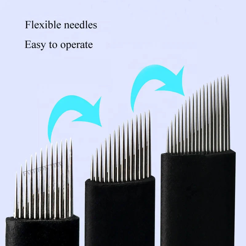 500pcs 0.18mm Microblading Needles Agulhas Lamina Tattoo Blades
