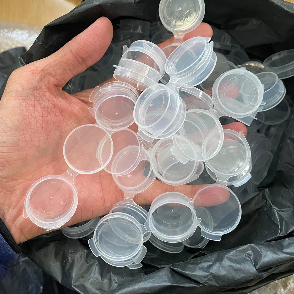 100pcs 5g Plastic Nail Glitter Jar Mini Cream