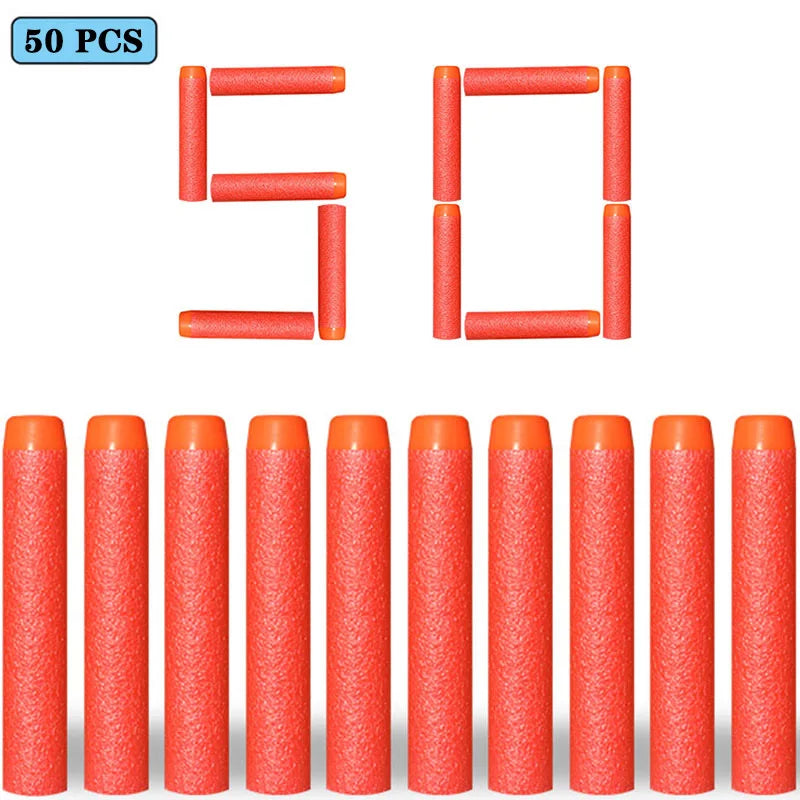 7.2cm 50/100pcs For Nerf Soft Bullets Darts Round