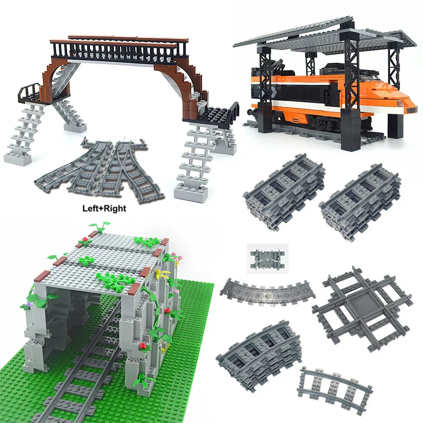 City Trains Parts Bridge Tunnel Model straight curved