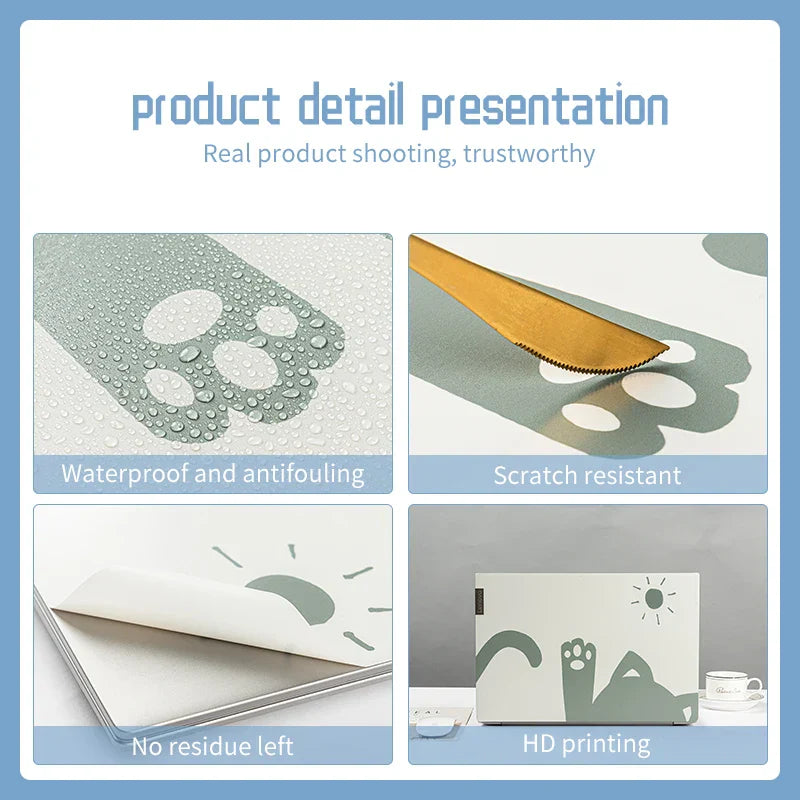 DIY Marble Cover Laptop Skins Vinyl Stickers 13"14"15.6"17.3"PVC