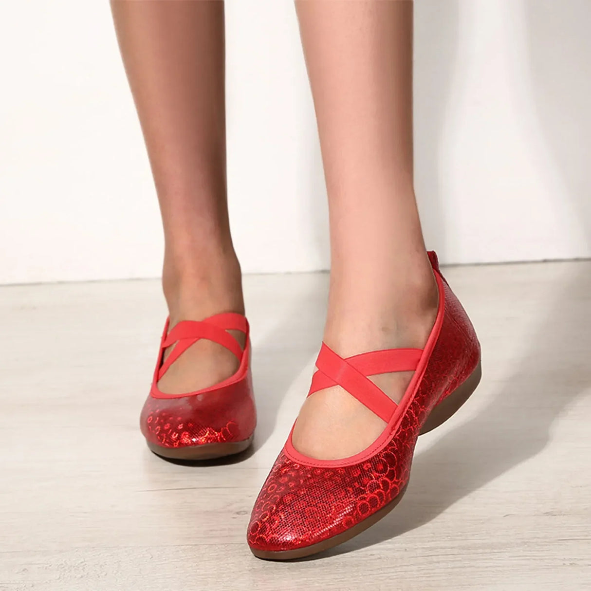 Glitter Asakuchi Latin Dance Shoes Women'S Solid Color Soft Sole Dance Shoes Stretchy Broadband Silver Line Zapatillas De Mujer