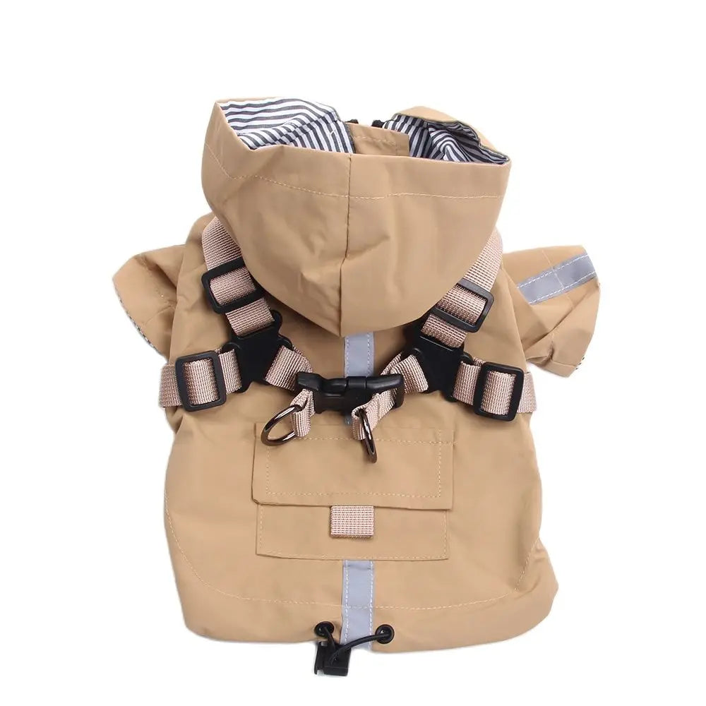 Dog Cat Raincoat Jacket Traction&Reflective Design Pet Puppy