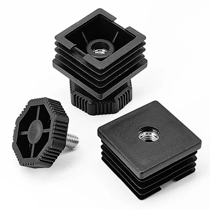 Adjustable Feet Square Plastic Blanking End Cap Pipe