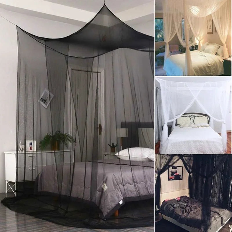 Mosquito Net Canopy 4-Corner Post Student Canopy Bed