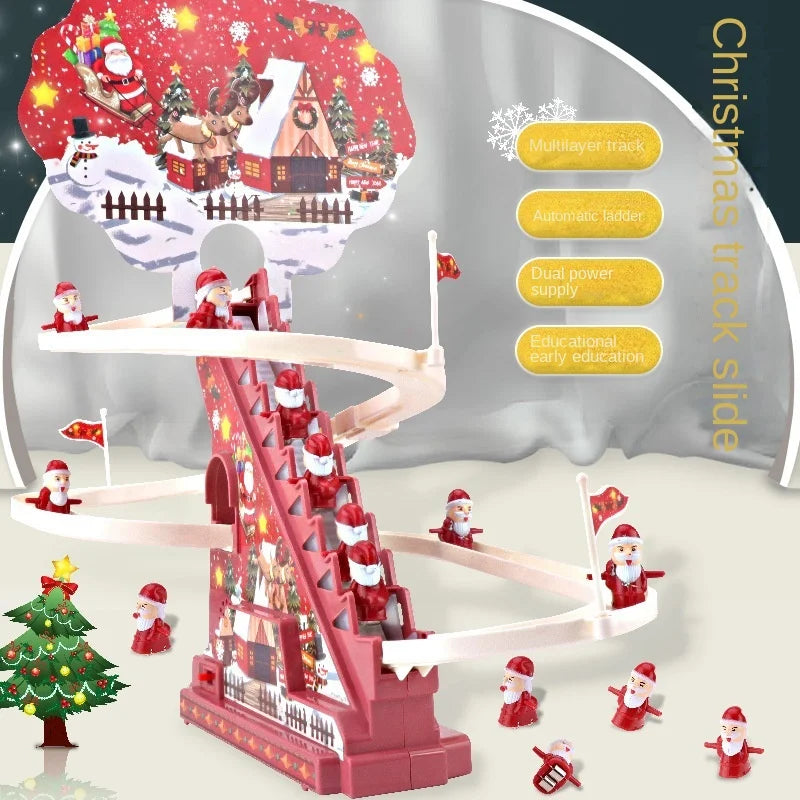 New Santa Claus Climbing Stairs Early Education Electric