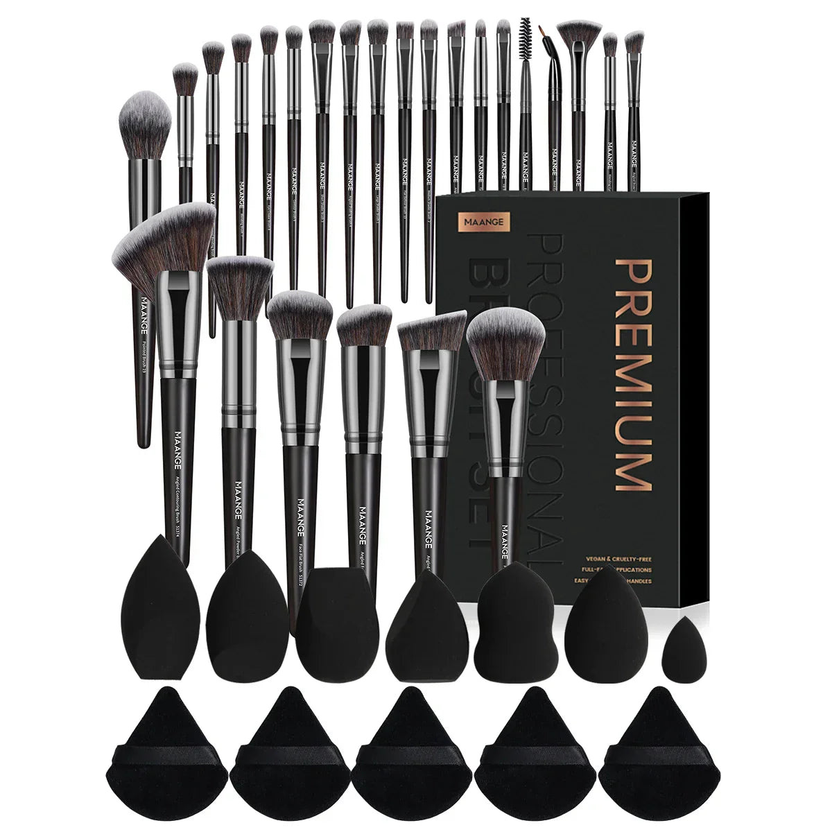MAANGE Full Makeup Tools Kit 25pcs Foundation Concealer