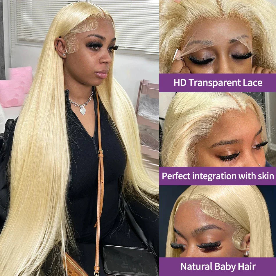 250 Density 13x4 Straight 613 Honey Blonde Lace