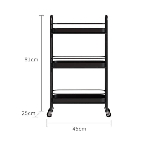 Rolling Cart Organizer Trolley Kitchen Shopping Beach Basket