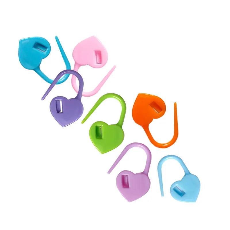 1set Color Plastic Locking Stitch Markers Marker Buckle