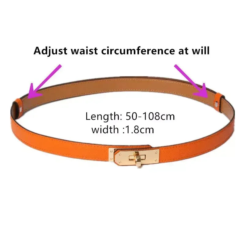 High Quality Ladies Girls Leather 1.8cm Designered Women