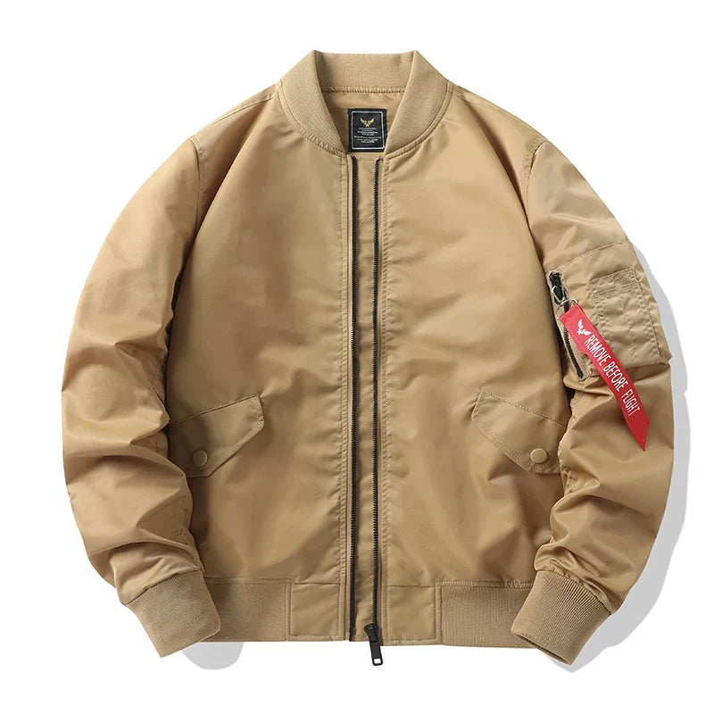 Mens Bomber Jacket Aviator Jackets Pilot Male Outwear