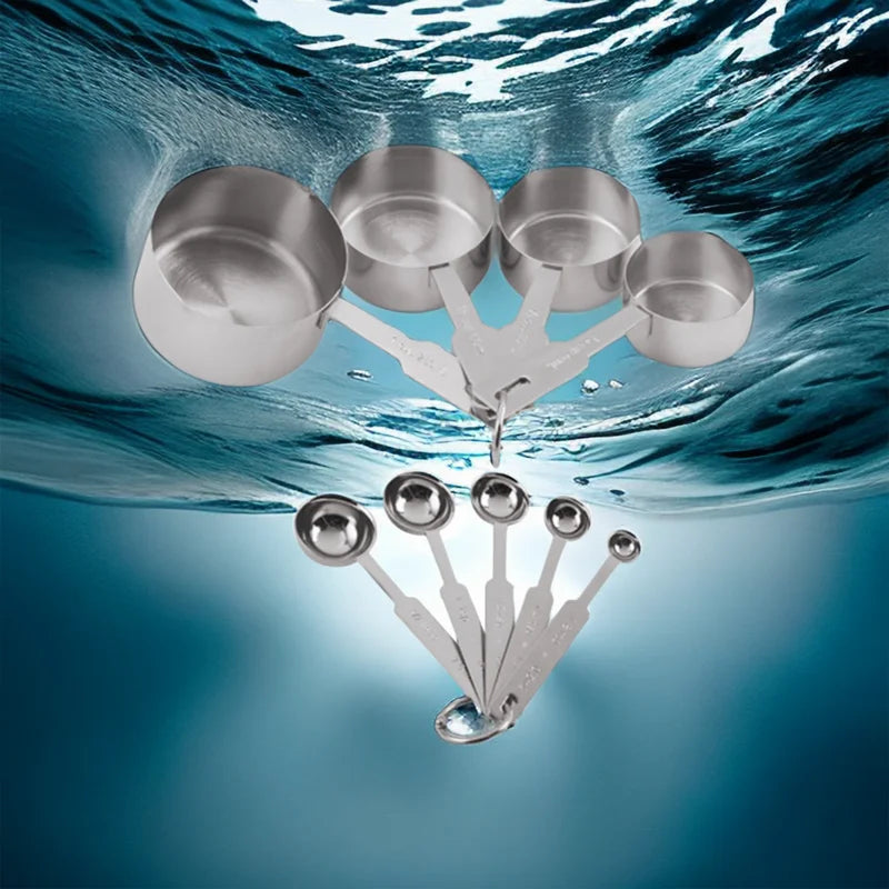 Baking Measuring Cups And Spoons Set stainless steel