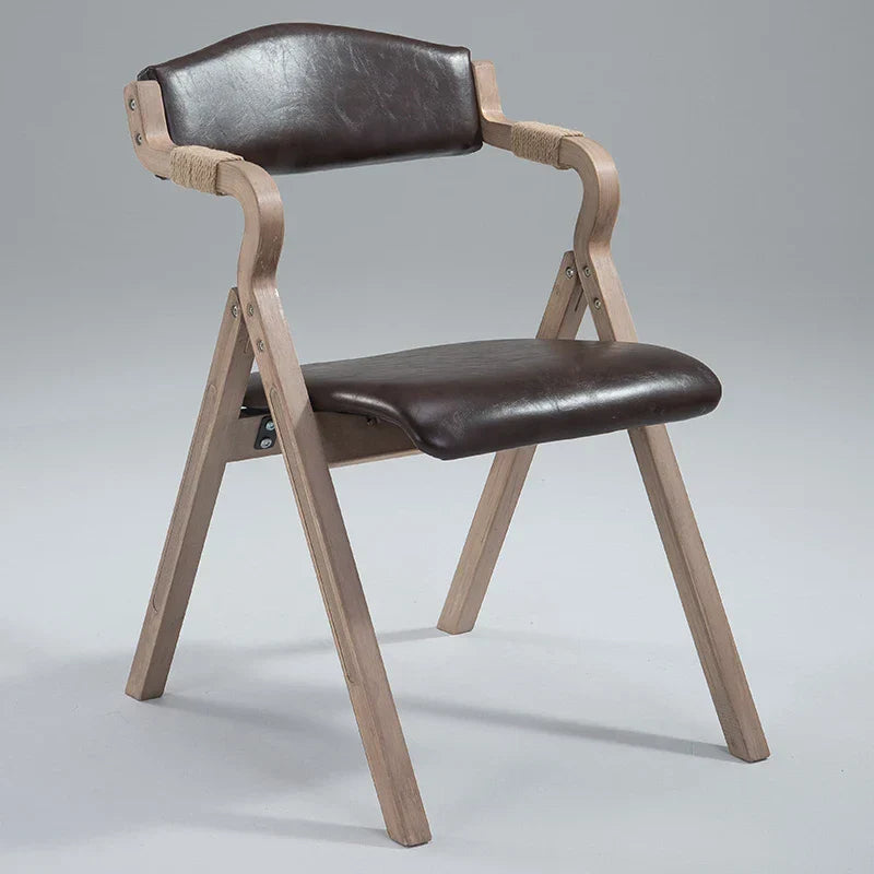 Wood Folding Dining Chair Vanity Salon Outdoor Camping