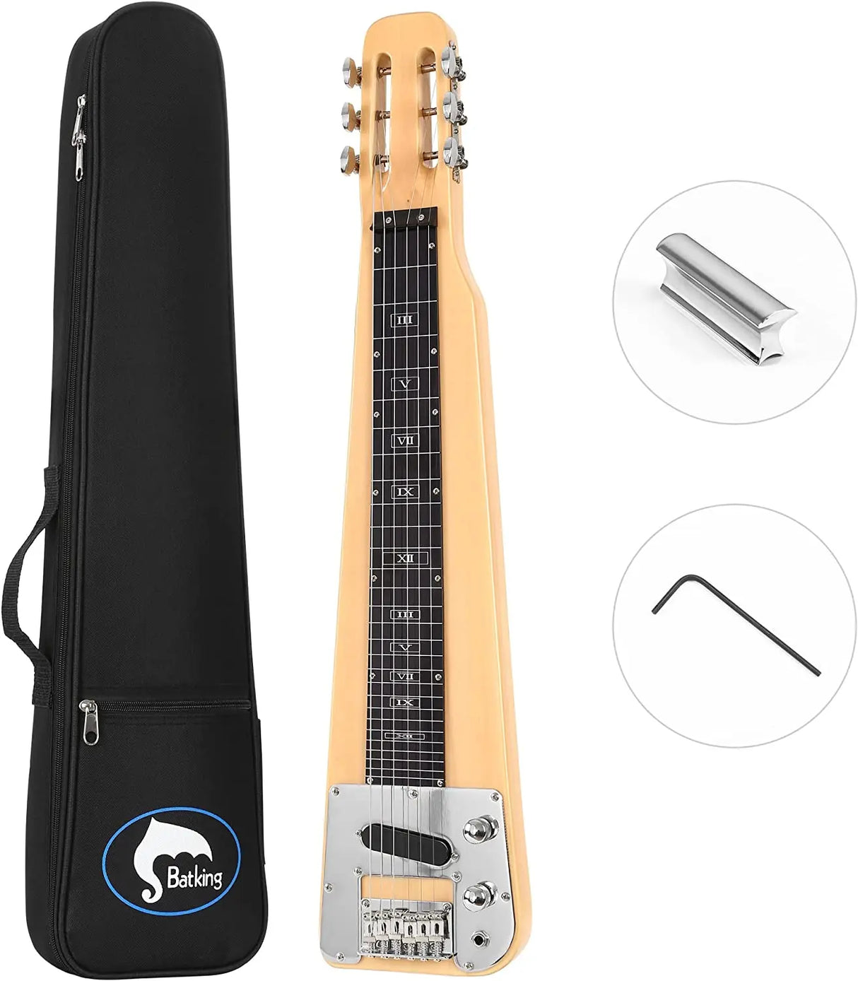 Batking Lap Steel Guitar 6 String Slotted Head