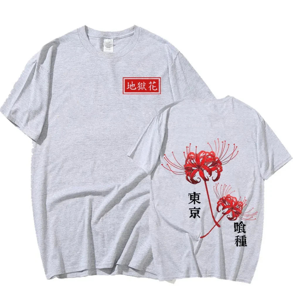 Anime Tokyo Ghoul Spider Lily T-shirt Men Women