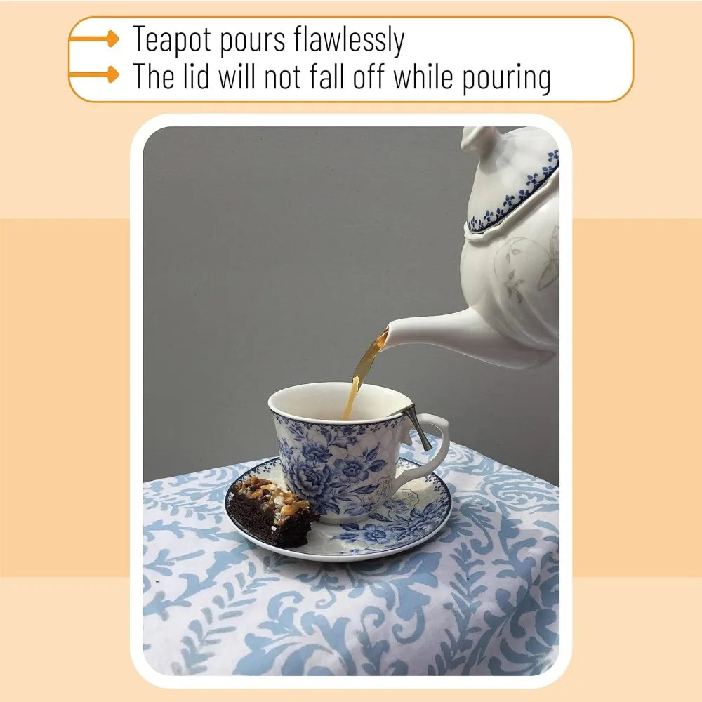Porcelain Tea Set Creamer and Sugar Set Teacup