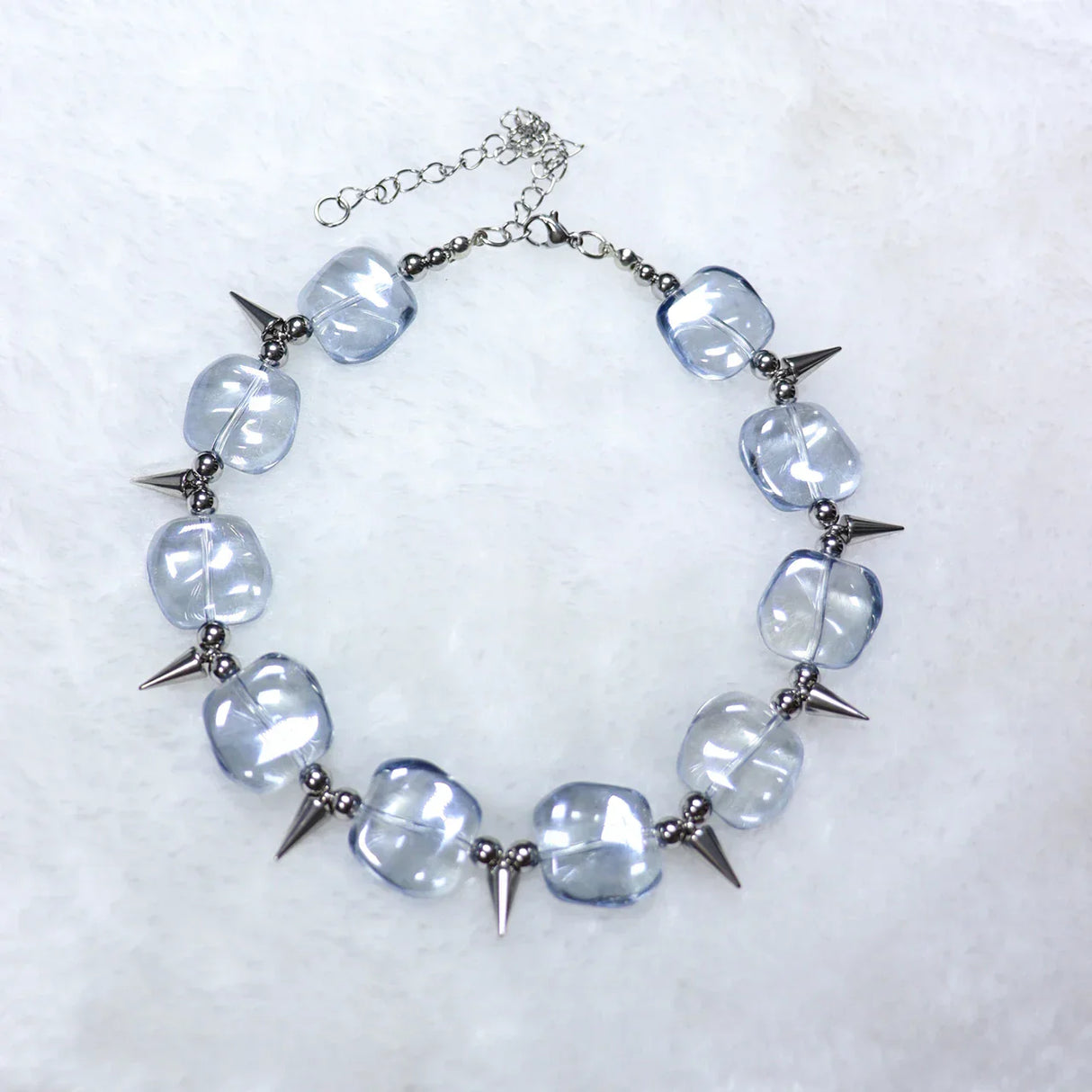 2023 New Rivet Punk Necklace Geometry Spine Thorny