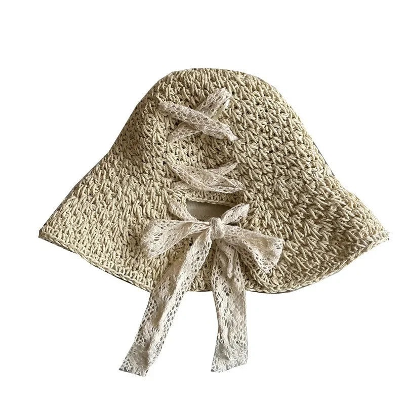 Women's Large Brim Straw Beach Hats Girl Cap