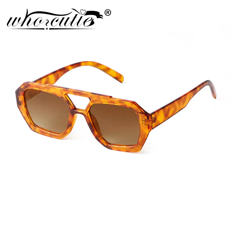 Retro Tortoiseshell Pilot Sunglasses Women Brand Designer 2023