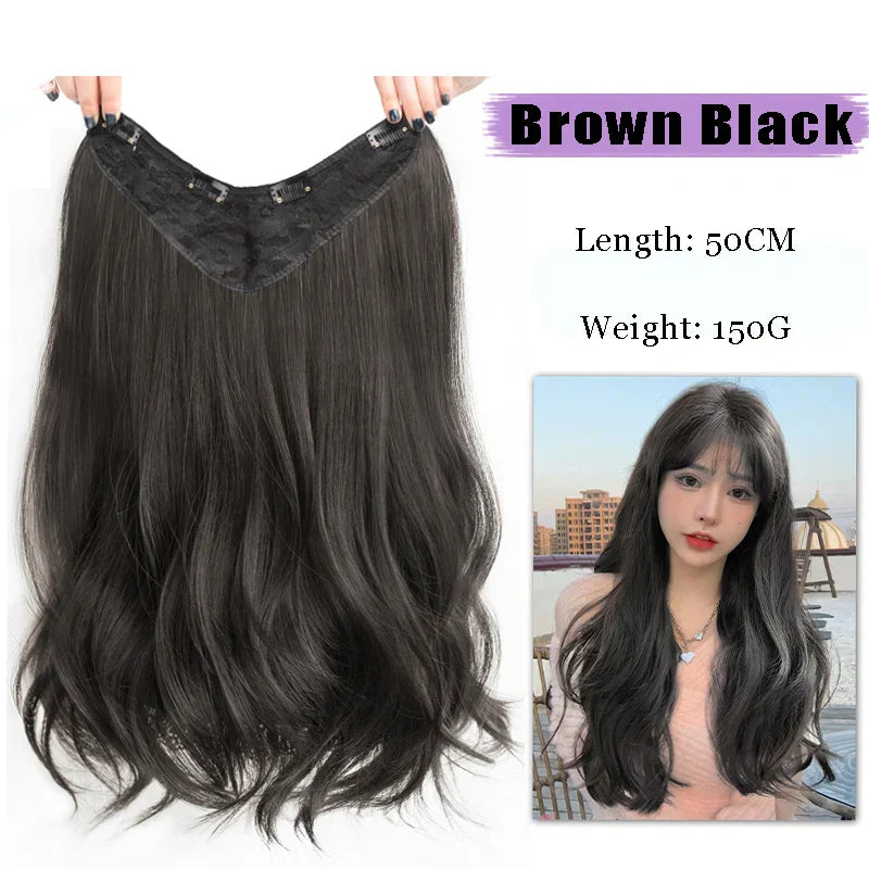 AS-Part Synthetic Clip In Hair Extension Long Thick