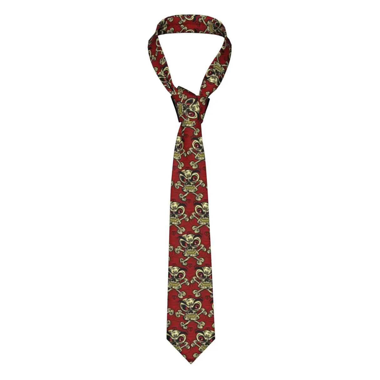 Mens Tie Classic Skinny Haloween Scary Skull Neckties