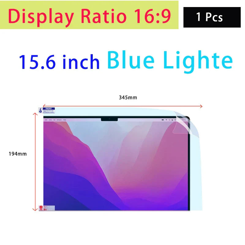 15.6 Inch Display Ratio 16:9 Notebook Screen Protector